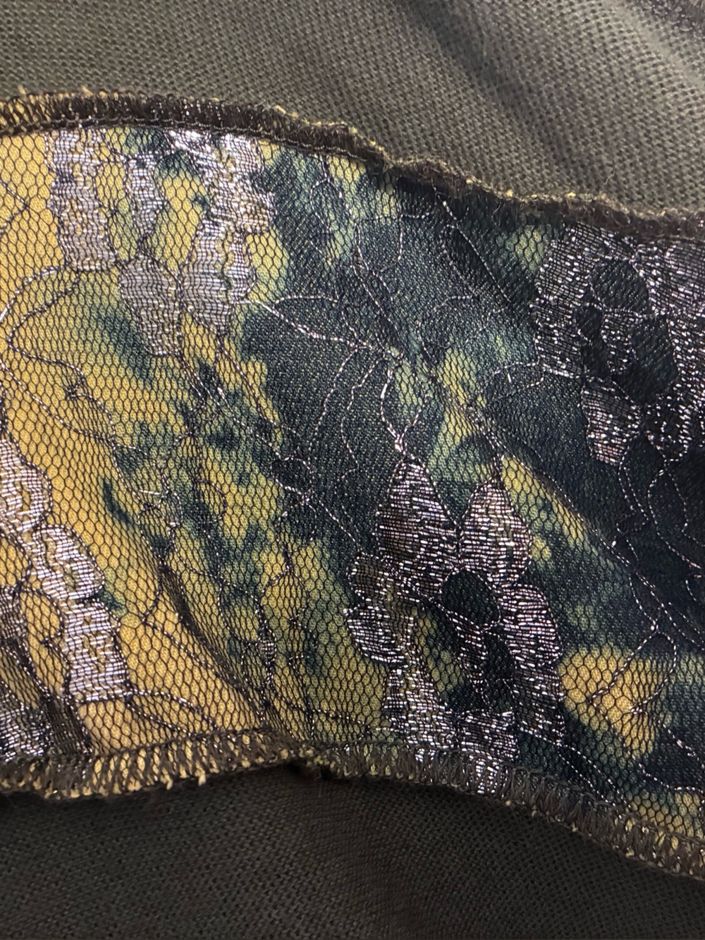Axel Hardy Patchwork Olive Cardigan Multi Media Boho RenFair Fairygoth AvantGard - Picture 3 of 10